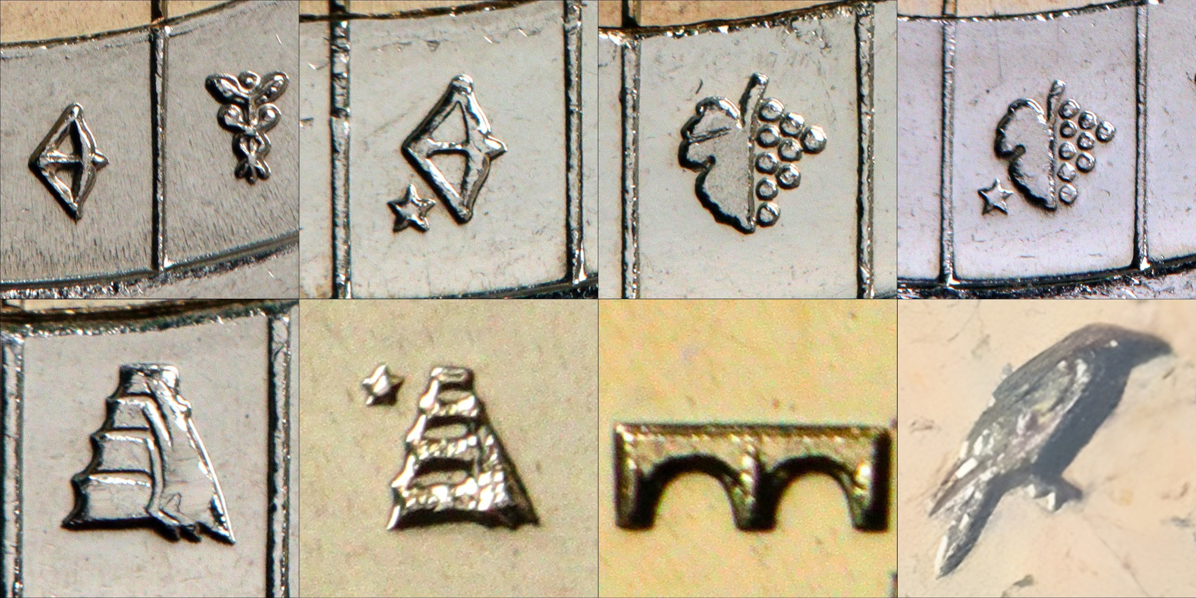 Münzmeisterzeichen auf niederländischen Euromünzen